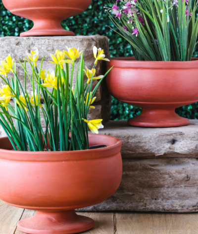 Cognac Terracotta Planters (Set of 3)